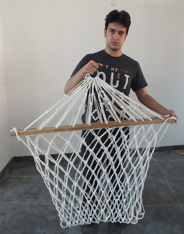 El yapımı kaliteli hamak beyaz El yapımı kaliteli hamak beyaz