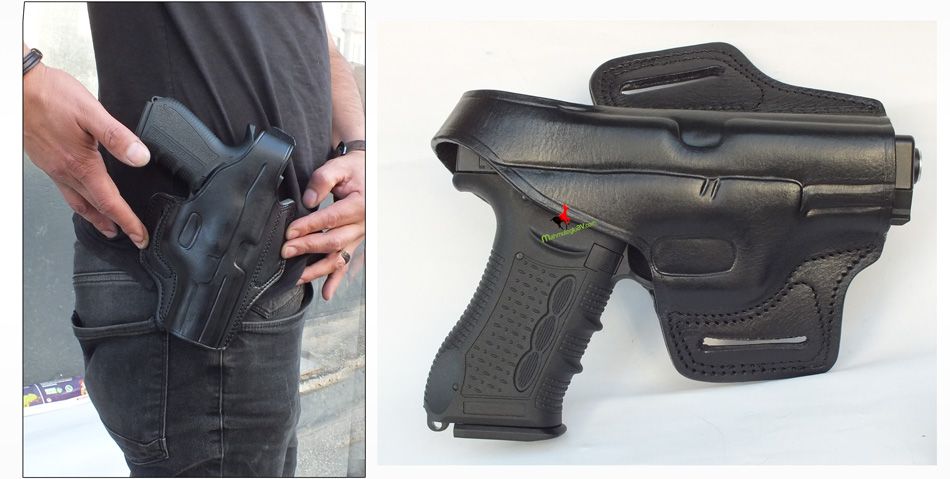 Hobby deri Glock 19 kelebek tabanca kılıfı ürün görseli mahmutogluav av malzemeleri Hobby deri Glock 19 kelebek tabanca kılıfı ürün görseli