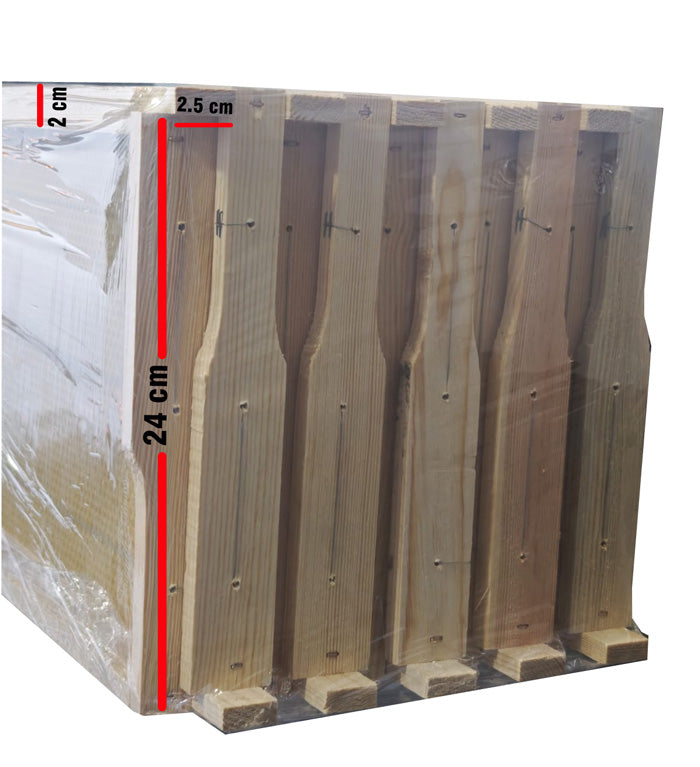 mahmutogluav av malzemeleri Petek bağlanmış hazır 24'lük arı çıtası 24x47 cm 10 adet ürün görseli