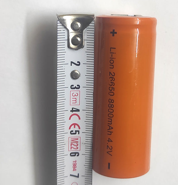 mahmutogluav av malzemeleri 26650 8800 mAh Li-ion Şarjlı fener Pili ürün görseli