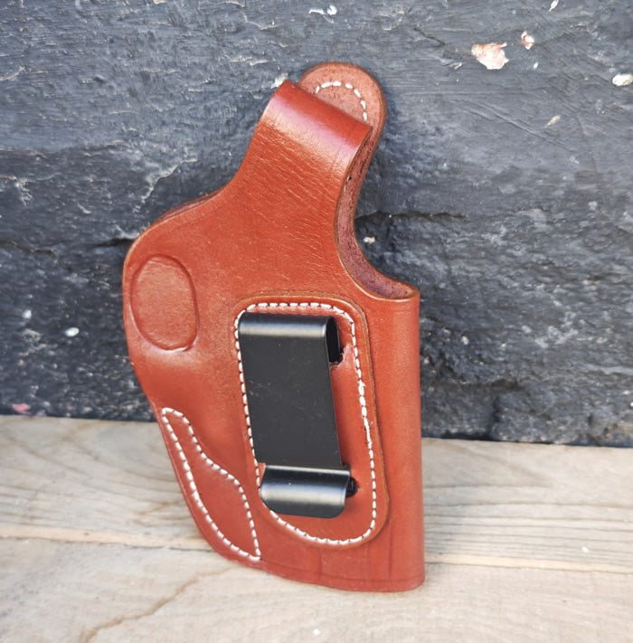 mahmutogluav av malzemeleri Toplu maşalı tabanca kılıfı 2,5 inç kahve deri ürün görseli