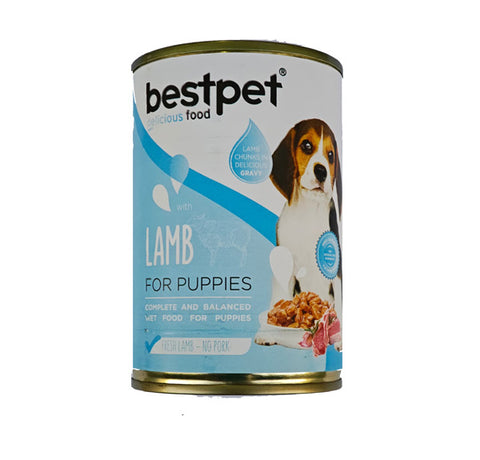 Bestpet Yavru Köpekler İçin Kuzu Etli Yaş Mama 400 g x 12 Adet