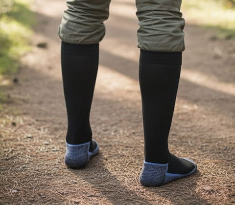 Baff dikişsiz siyah gri termal çorap