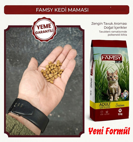 Famsy Yetişkin Kedi Maması Tavuklu 15 Kg