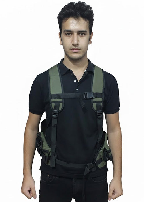 mahmutogluav av malzemeleri Hunthink vestpack haki çantalı yelek ürün görseli