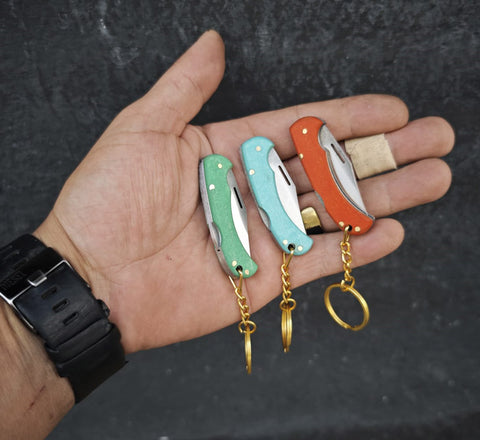 Mini anahtarlıklı kilitlenebilir cep çakısı 3 adet