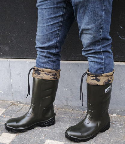 Polly Boot B04 Koyu haki kısa boğazlı çizme