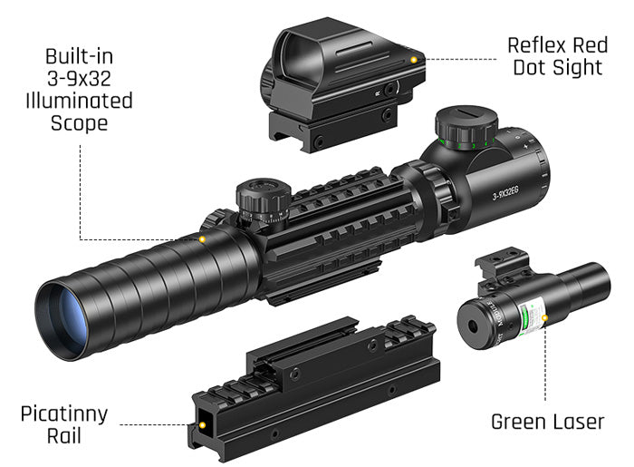 Spike C3 3-9x32G taktikal dürbün