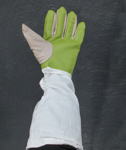 Winless yeşil renk standart suni deri arıcı eldiveni