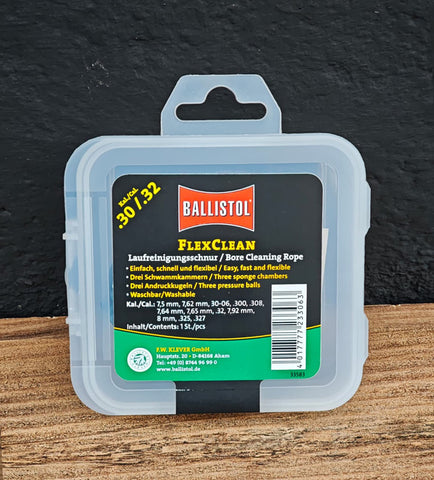Ballistol FlexClean 308 win 7.62 mm yivli tüfek ip harbi seti