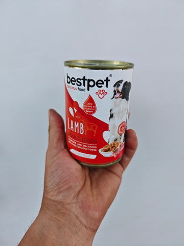 Bestpet Yetişkin Köpekler İçin Kuzu Etli Yaş Mama 400 g x 12 Adet