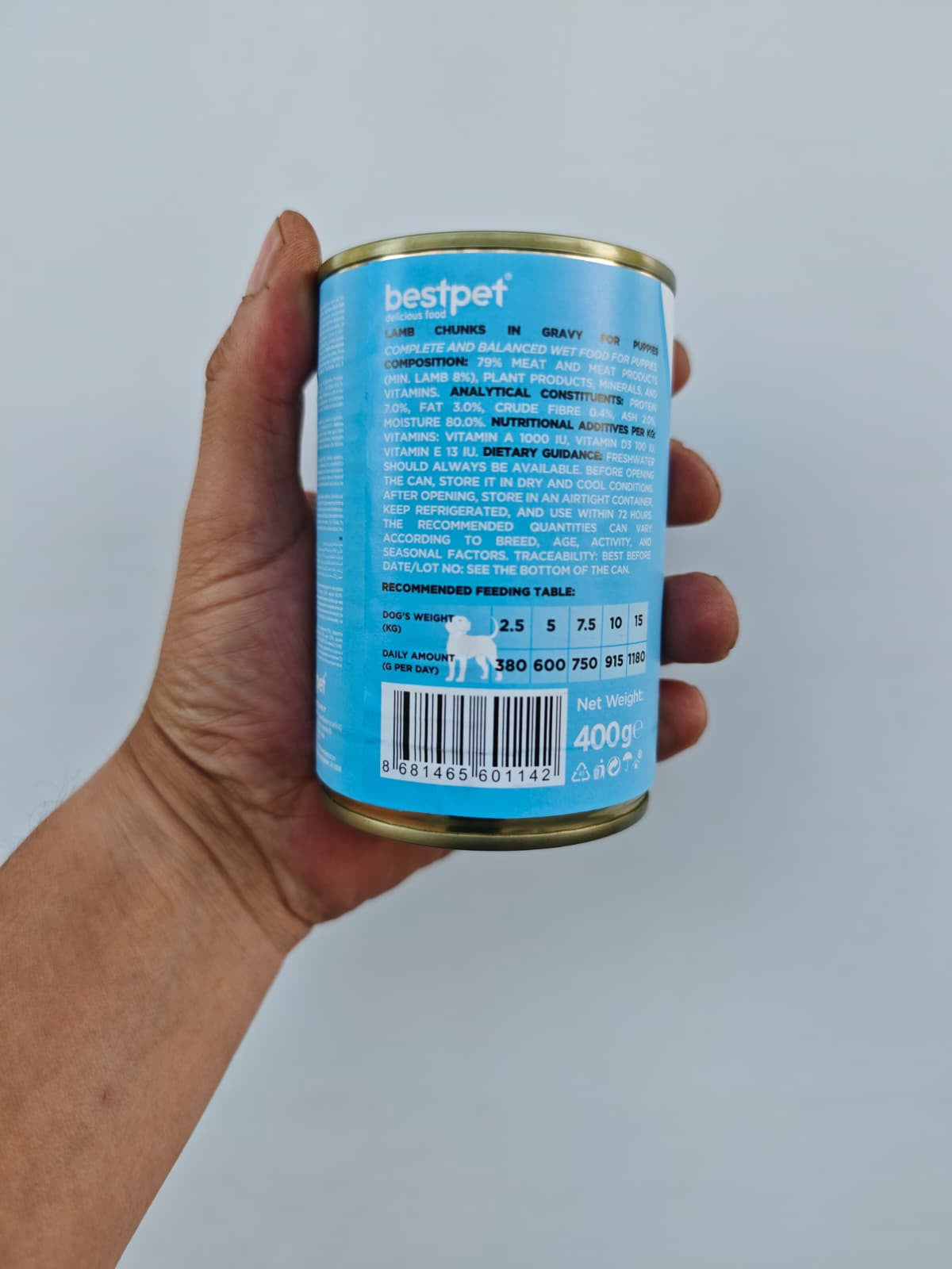 mahmutogluav av malzemeleri Bestpet Yavru Köpekler İçin Kuzu Etli Yaş Mama 400 g x 12 Adet ürün görseli