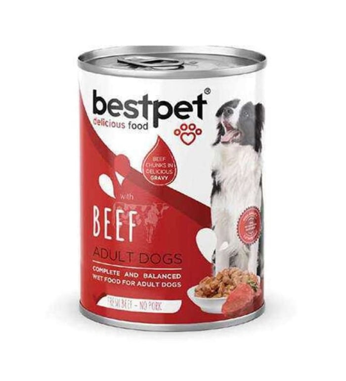 mahmutogluav av malzemeleri Bestpet Yetişkin Köpekler İçin biftekli Yaş Mama 400 g x 12 Adet ürün görseli