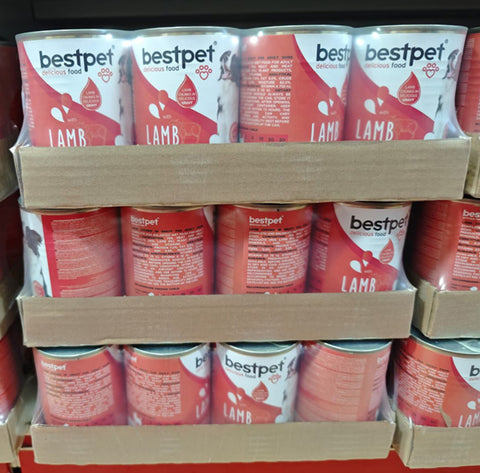 Bestpet Yetişkin Köpekler İçin Kuzu Etli Yaş Mama 400 g x 12 Adet