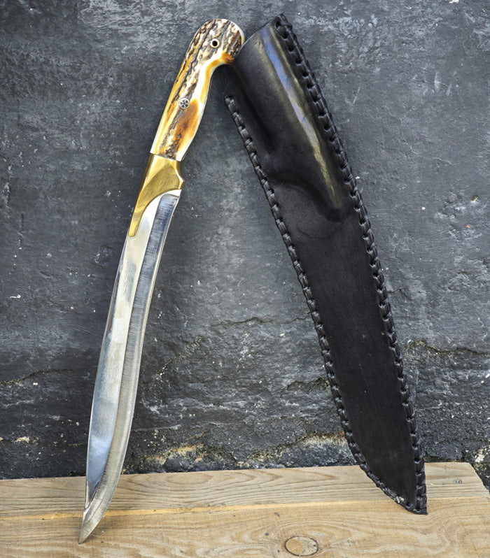 mahmutogluav av malzemeleri Yavuz Bıçak 42 Cm Boynuz Kabze büyük boy av bıçağı (standlı) ürün görseli