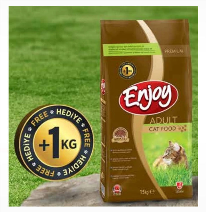 Enjoy yetişkin tavuklu kedi maması 15+1 kg