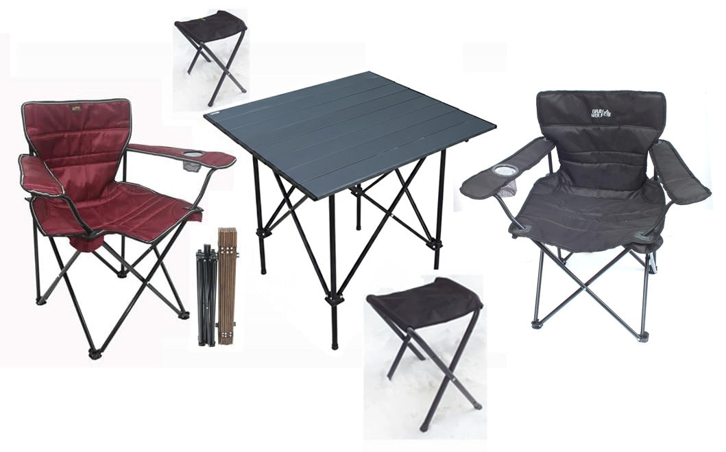 mahmutogluav av malzemeleri Gray wolf Quatro 4 kişilik Aile masa sandalye seti ürün görseli