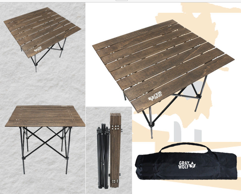 mahmutogluav av malzemeleri Gray wolf Ahşap Katlanır Kamp Masası ürün görseli