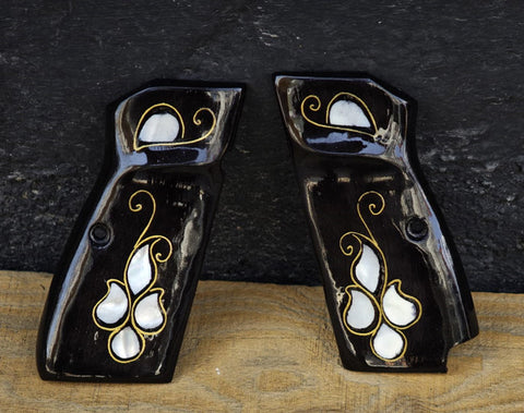 Browning 14 lü sedef işlemeli silah kabzası syh