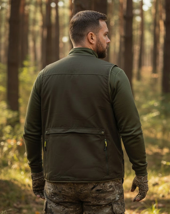 mahmutogluav av malzemeleri Hunthink Premium HK35-H Haki Avcı Yeleği ürün görseli