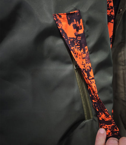 Hardstone turuncu pixel su geçirmez kapüşonlu avcı montu