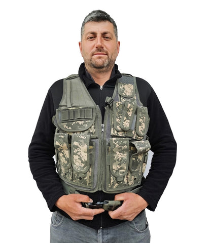 MILTEC İthal Şarjörlü Ayarlı Tactical Avcı Yelek Urban Camo