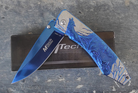 Mtech MT-1005 gravürlü metal kabza çakı