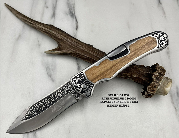 mahmutogluav av malzemeleri Mtech MTB3154 özel seri işlemeli çakı bıçağı ürün görseli