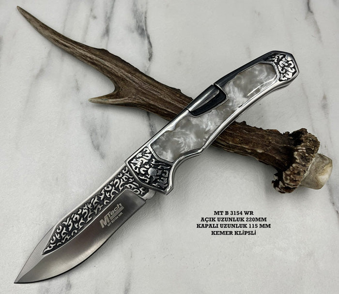 Mtech MTB3154 özel seri işlemeli çakı bıçağı