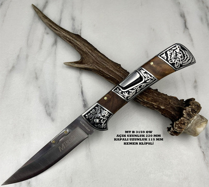 mahmutogluav av malzemeleri Mtech MTB3159 özel seri işlemeli çakı bıçağı ürün görseli