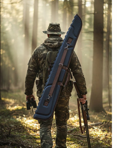 Nimrod TFK0017 lüks mavi camel deri 71-76 cm av tüfeği kılıfı