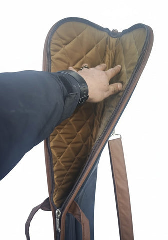 Nimrod TFK0017 lüks mavi camel deri 71-76 cm av tüfeği kılıfı