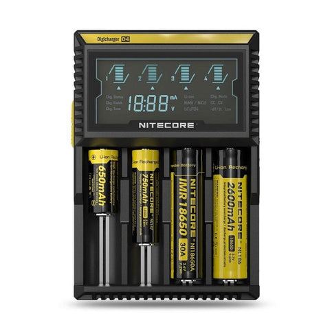 Nitecore D4EU - Li-Ion evrensel şarj cihazı, LCD ekranlı 4'lü şarj cihazı