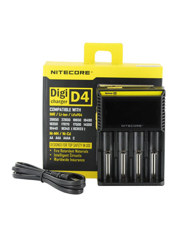 Nitecore D4EU - Li-Ion evrensel şarj cihazı, LCD ekranlı 4'lü şarj cihazı