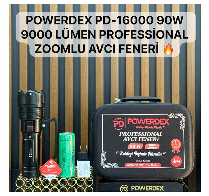 mahmutogluav av malzemeleri Powerdex Pd-16000 90 watt Profesyonel Avcı Feneri ürün görseli