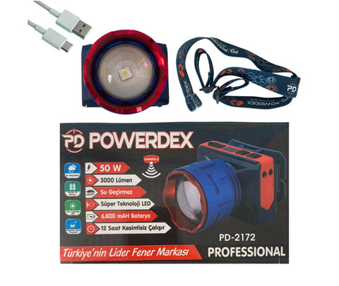 Powerdex PD-PD-2172 50 watt güçlü kafa lambası