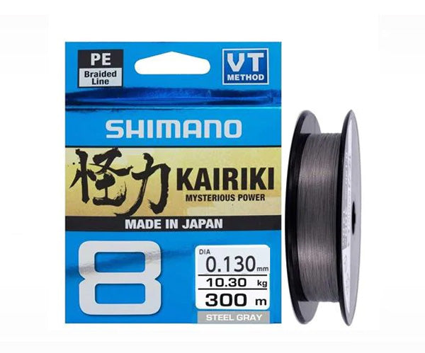 Shimano Kairiki 8X 300 M 013 mm steel gray İp Misina