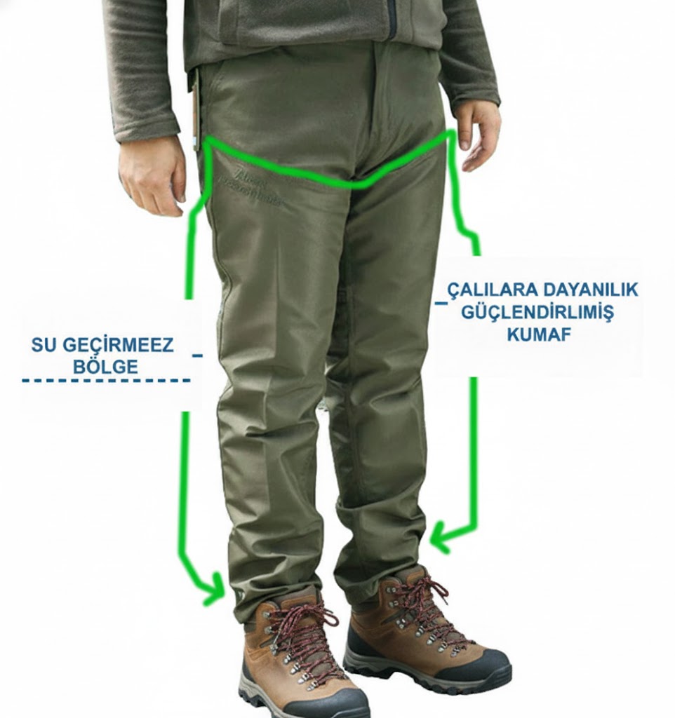 Spayko çulluk haki su geçirmez pantolon