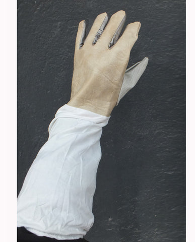 Winless krem renk kalın suni deri arıcı eldiveni