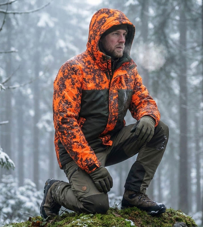 mahmutogluav av malzemeleri Hardstone turuncu pixel su geçirmez kapüşonlu avcı montu ürün görseli