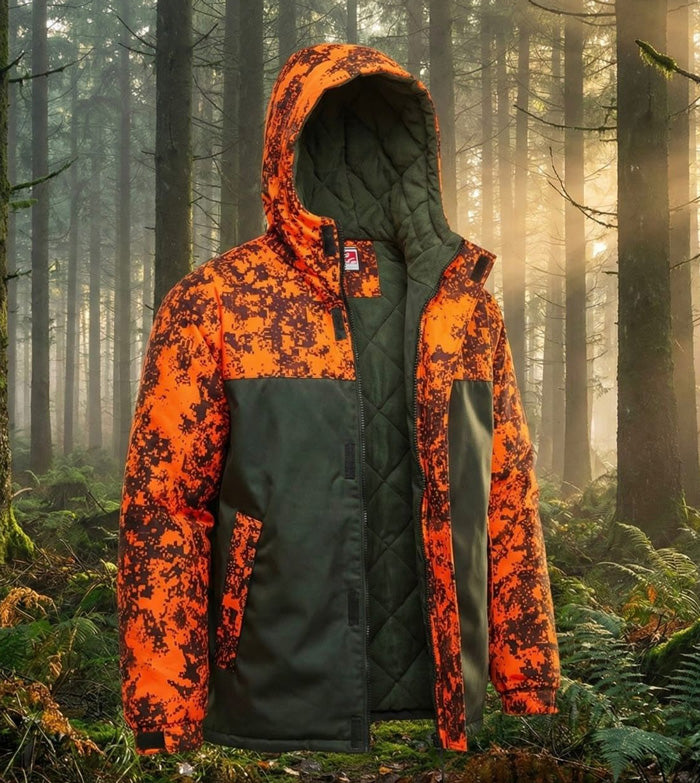 mahmutogluav av malzemeleri Hardstone turuncu pixel su geçirmez kapüşonlu avcı montu ürün görseli