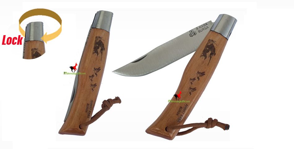 Ahmet kaba hunter A020 kilitli el yapımı çakı bıçağı