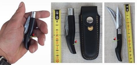 Akçora bıçkılı çift bıçaklı çakı 9 cm