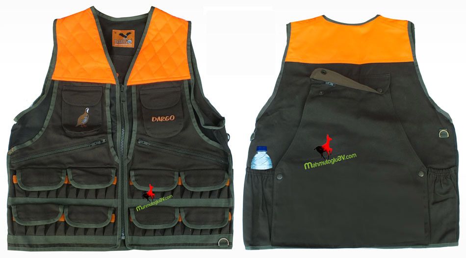 Dargo A05 haki turuncu kapaklı av yeleği 40 lı