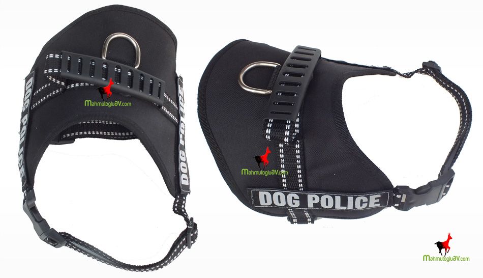 Dog Police göğüs tasma siyah