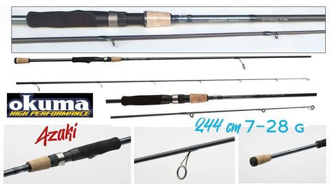 Okuma azaki spin 244 cm olta kamışı 7-28 G