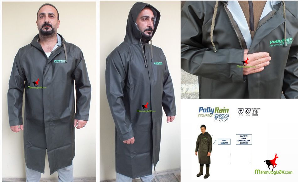 Polly Rain Takım PVC Yağmurluk Koyu yeşil