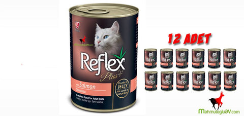 Reflex Plus Somon konserve kedi maması 12 li