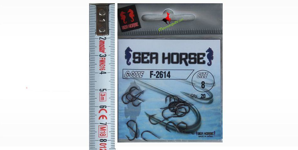Sea horse F2614 8 numara balık kancası 20 adet